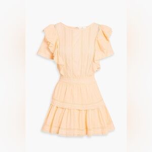 LOVE SHACK FANCY Natasha lace-trimmed fil coupé cotton mini dress medium